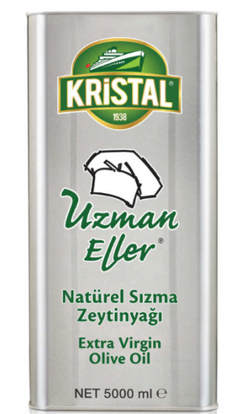 Kristal Uzman Eller Natürel Polifenolsüz Soğuk Sıkım Olgun Hesap Teneke Sızma Zeytinyağı 5 lt