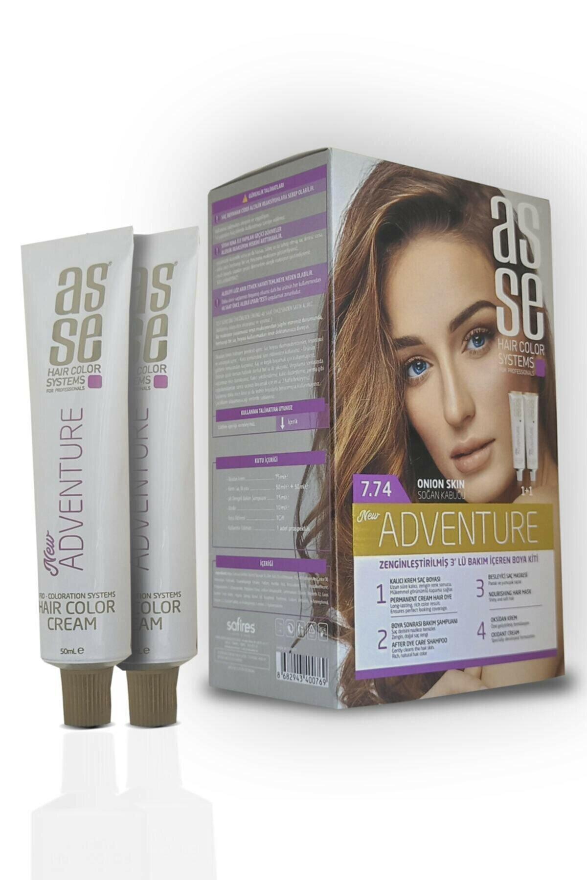 Asse 7.74 Soğan Kabuğu Krem Saç Boyası 2x50 ml