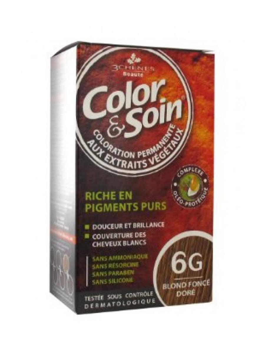 Color Soin 6G Pırıltılı Koyu Altın Sarışın Amonyaksız Krem Saç Boyası 120 ml