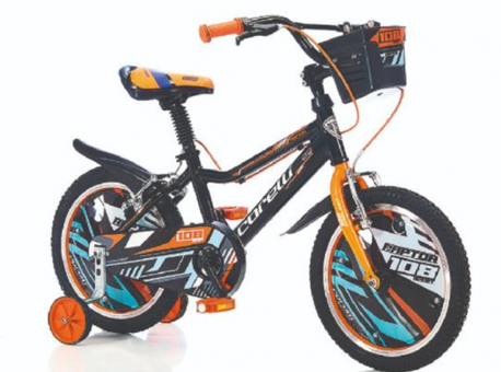 Corelli Raptor 16 Jant 1 Vites 4 Yaş Siyah Çocuk Bisikleti