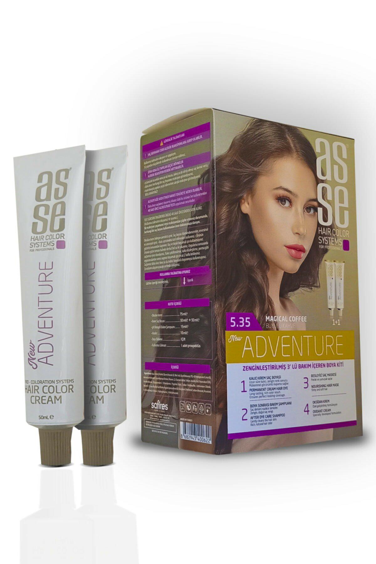 Asse 5.35 Büyüleyici Kahve Krem Saç Boyası 2x50 ml