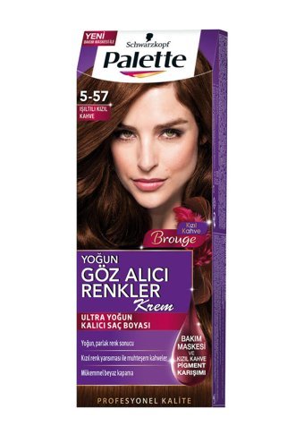 HbsStor 5.57 Işıltılı Kızıl Kahve Krem Saç Boyası 3x40 ml