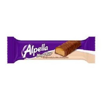 Alpella Nuga Bar Karamelli Çikolata 35 gr 24 Adet