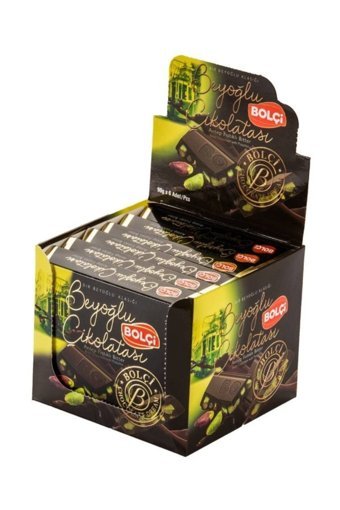 Bolçi Beyoğlu Antep Fıstıklı Çikolata 90 gr 6 Adet