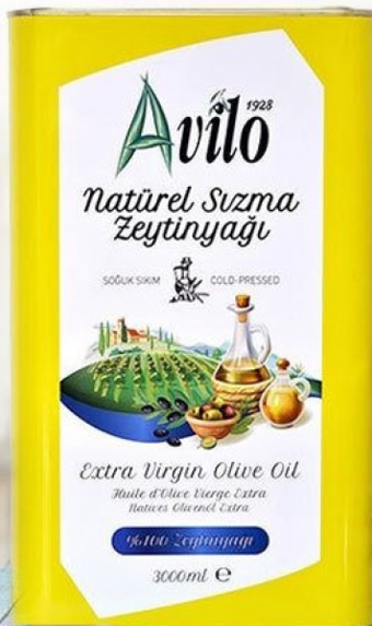 Avilo Natürel Filtresiz Polifenolsüz Soğuk Sıkım Erken Hasat Teneke Sızma Zeytinyağı 3 lt