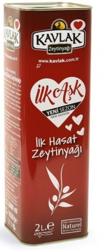 Kavlak İlk Hasat Polifenolsüz Soğuk Sıkım Teneke Birinci Zeytinyağı 2 lt