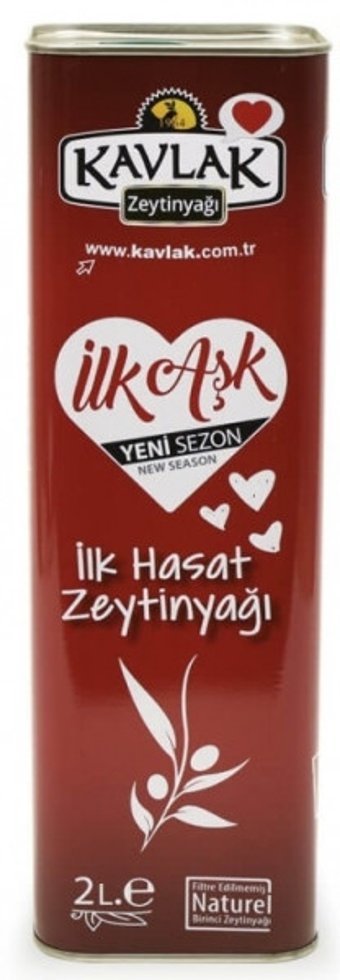 Kavlak İlk Hasat Polifenolsüz Soğuk Sıkım Teneke Birinci Zeytinyağı 2 lt