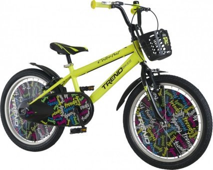 Trendbike Colorful 20 Jant 1 Vites 5 Yaş Sarı Çocuk Bisikleti