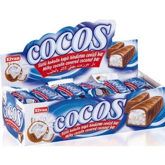 Elvan Cocos Hindistan Cevizli Çikolata 16 gr 24 Adet