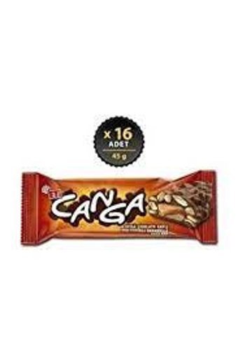 Eti Canga Karamelli Yer Fıstıklı Çikolata 45 gr 16 Adet