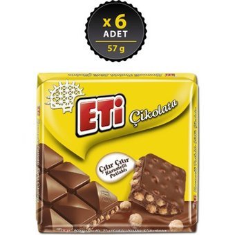 Eti Karamelli Çikolata 57 gr 6 Adet