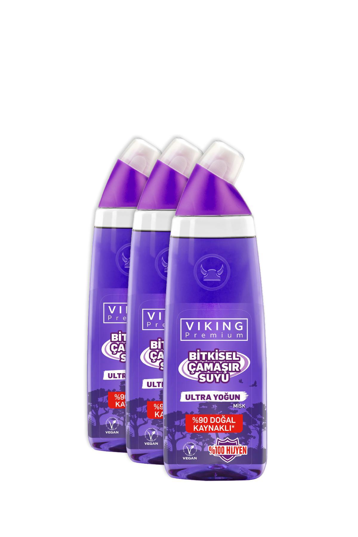 Viking Misk Ultra Yoğun Bitkisel Beyazlar İçin Sıvı Çamaşır Suyu 3x750 ml