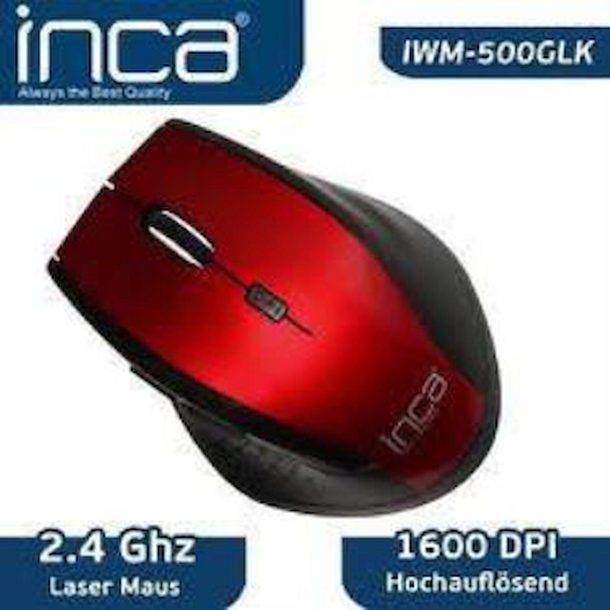 Inca IVMD Makrolu Kablosuz Kırmızı Lazer Mouse