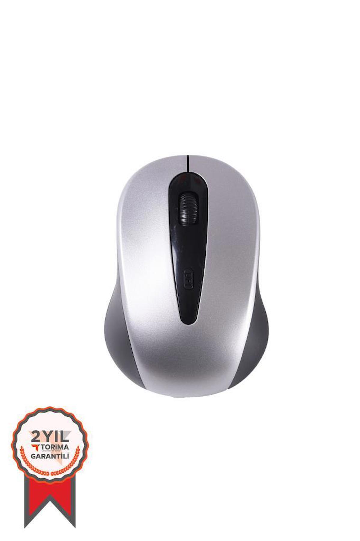 Torima Tm-07 Ergonomik Kablosuz Gümüş Optik Mouse