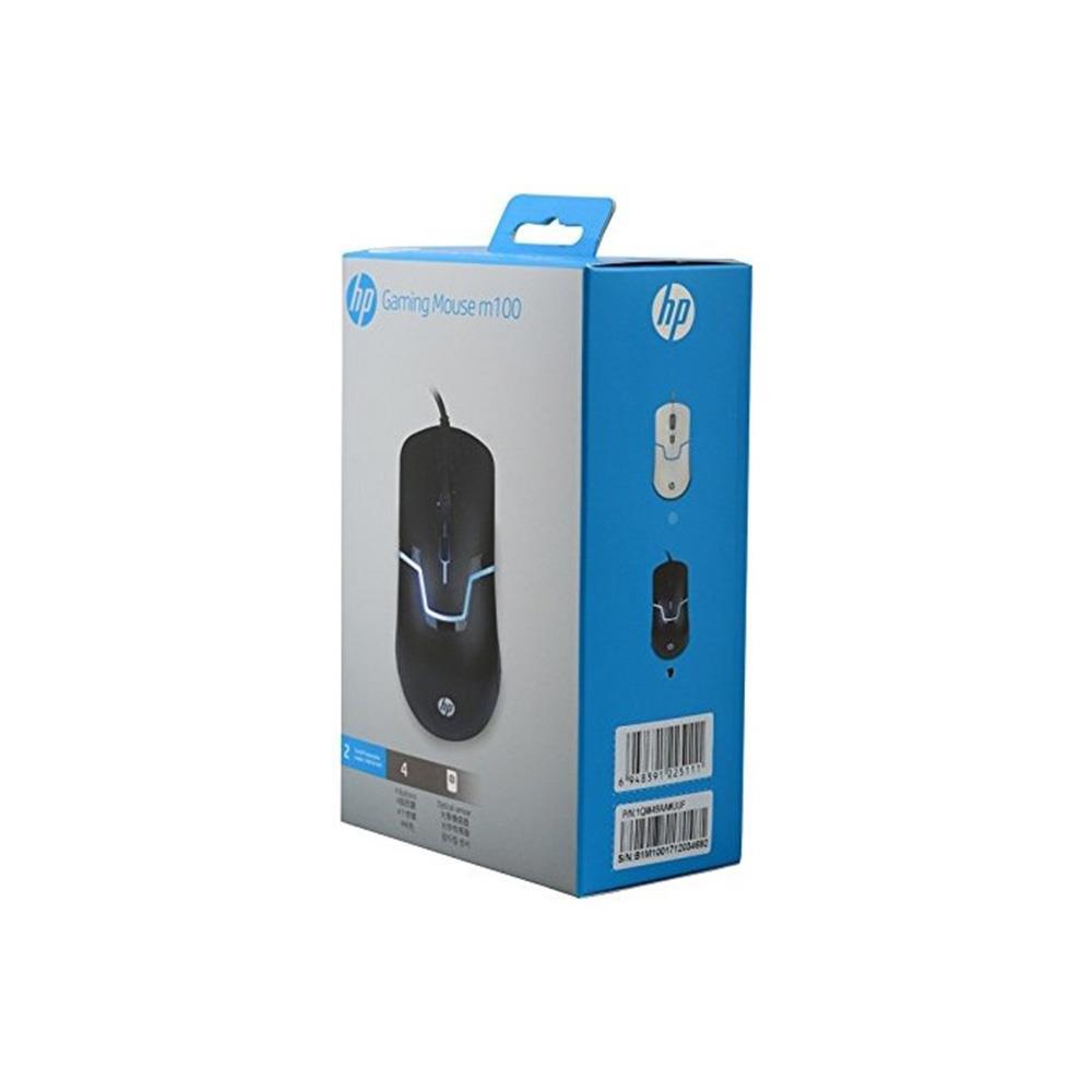 Hp M100 RGB Makrolu Kablolu Siyah Gaming Mouse