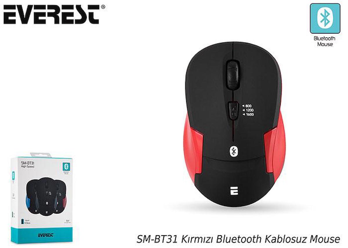 Everest SM-Bt31 Kablosuz Kırmızı Optik Mouse