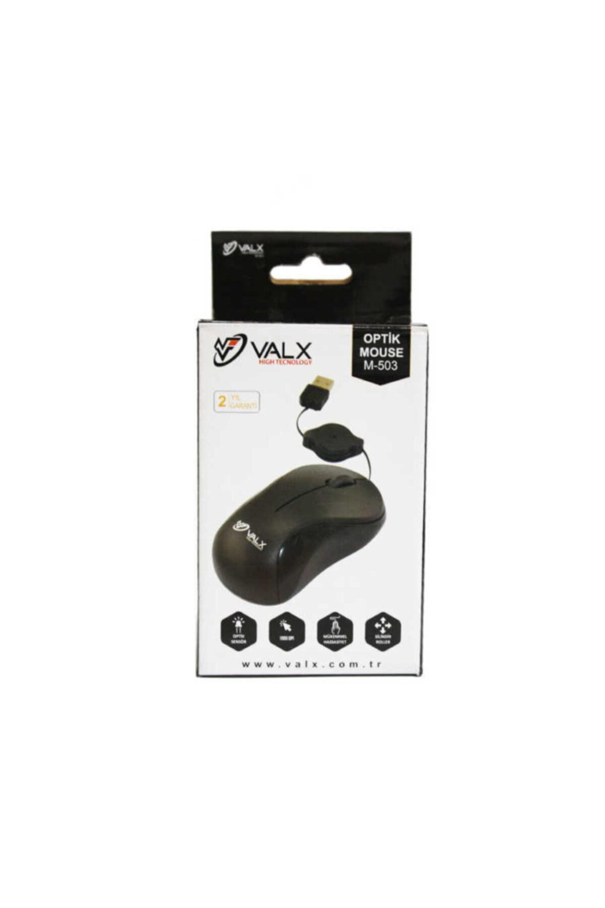 Valx M-503 Ergonomik Kablolu Siyah Optik Mouse