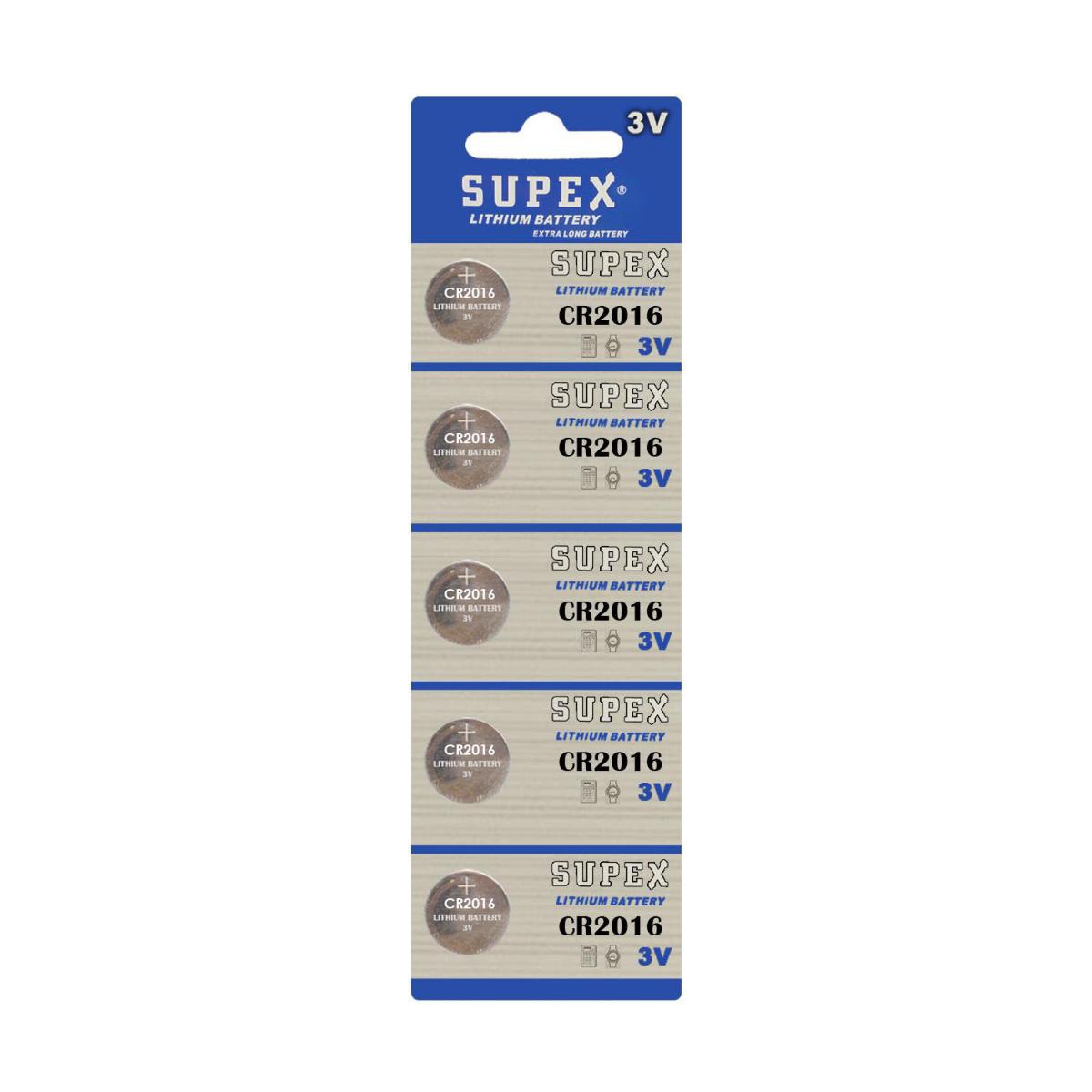 Super CR2016 3 V Lityum Düğme Pil 5'li