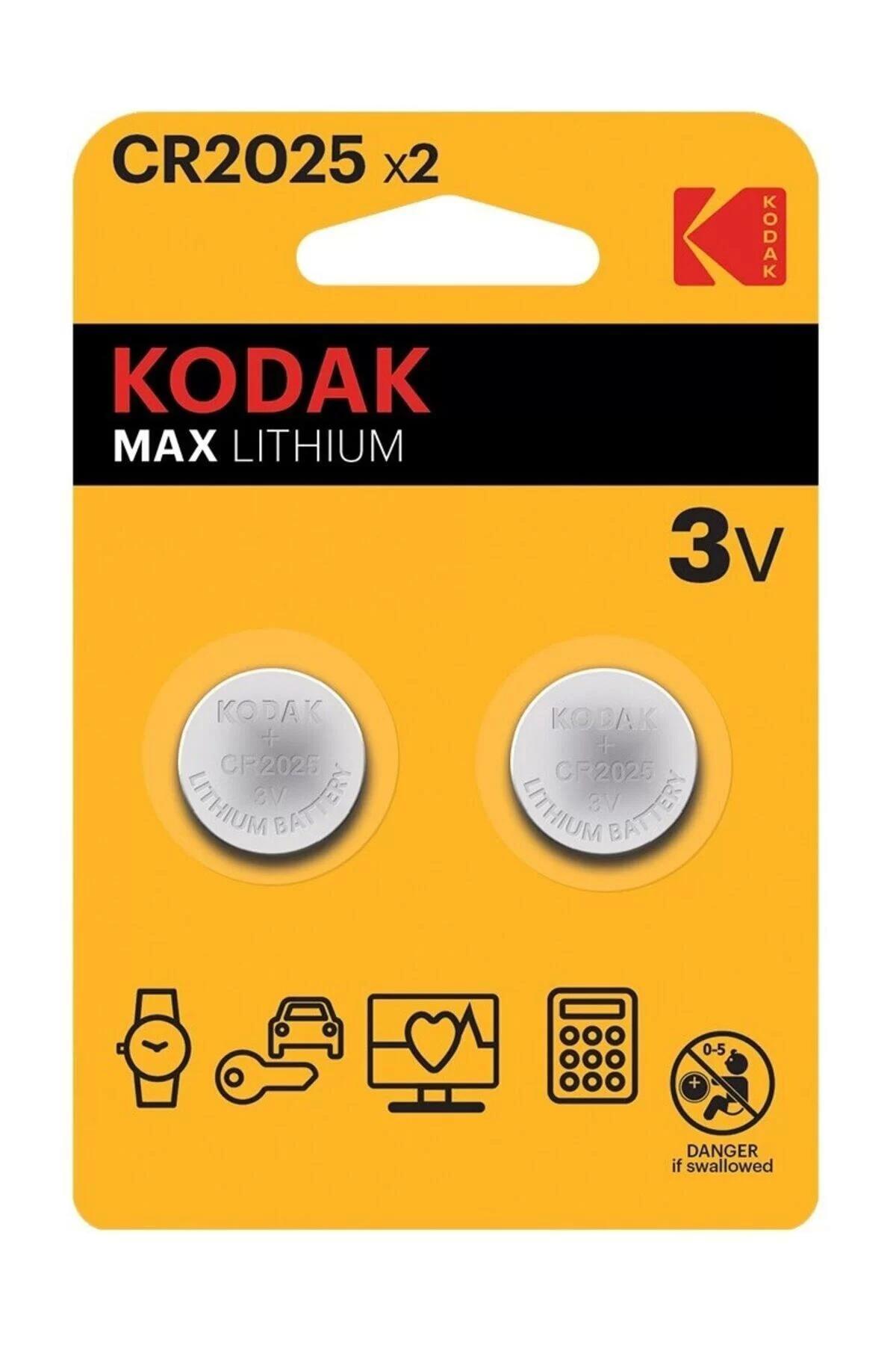 Kodak CR2025 3 V Lityum Düğme Pil 2'li