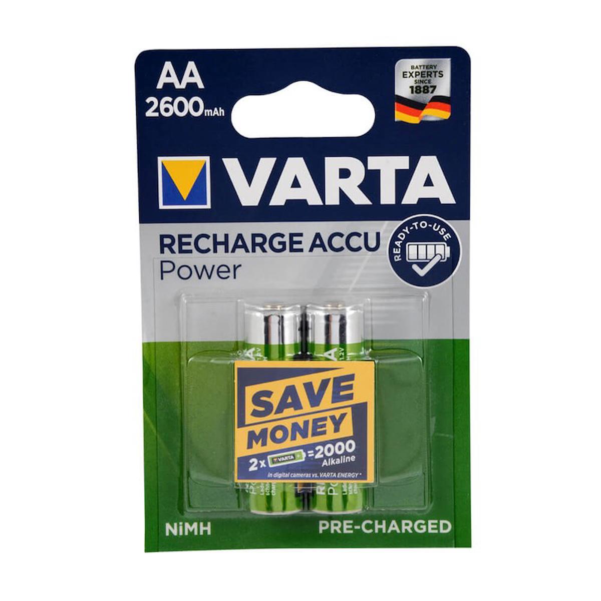 Varta 1.2 V 2600 mAh Ni-Mh AA / Kalem Şarjlı Pil 2'li