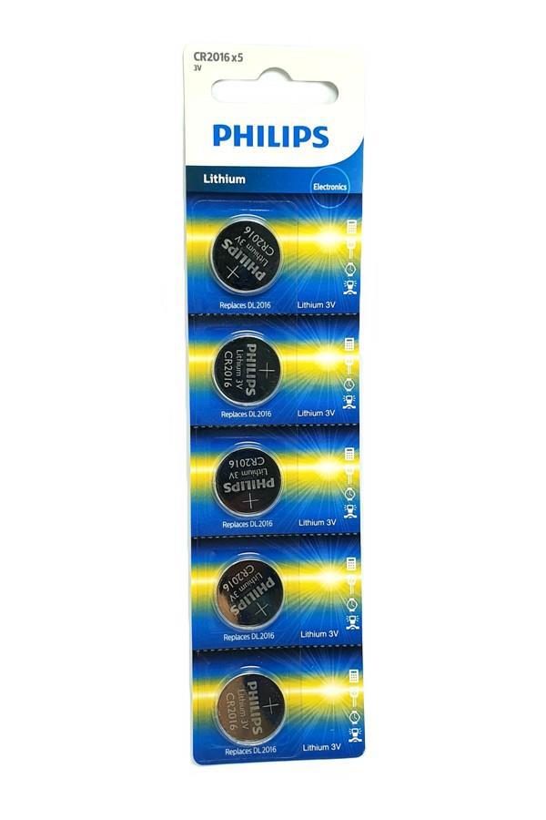 Philips CR2016 3 V Lityum Düğme Pil 5'li