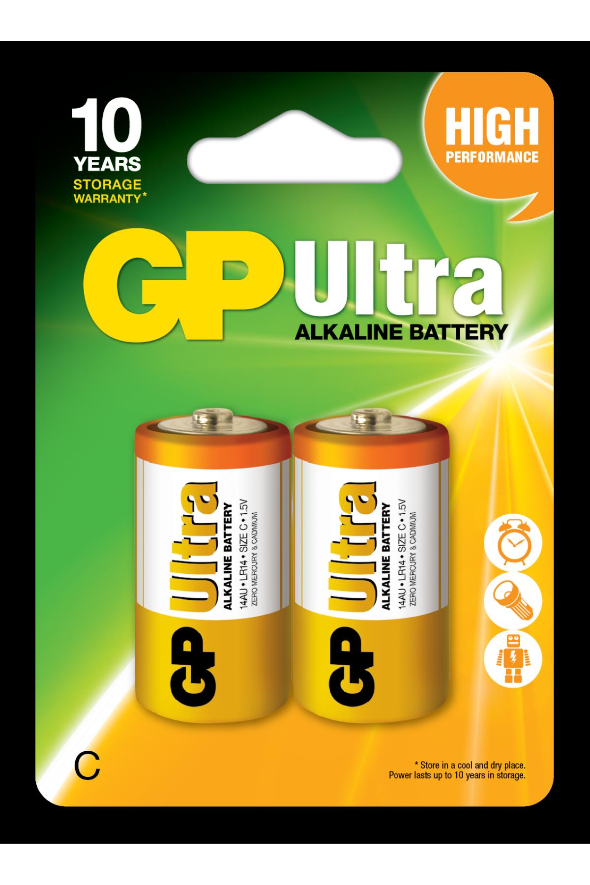 Gp LR14 GP14AU-U2 Alkalin C / Orta Pil 2'li