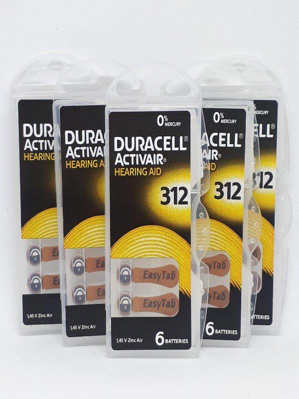 Duracell 312 1.45 V Çinko Düğme Pil 5x6'lı