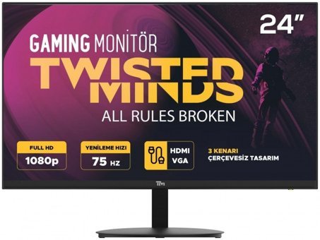 Twisted Minds TM24DFA 75 Hz 12 ms 23.8 inç FHD VA Hoparlörlü VGA HDMI Freesync 1920 x 1080 px LED Oyuncu Monitör