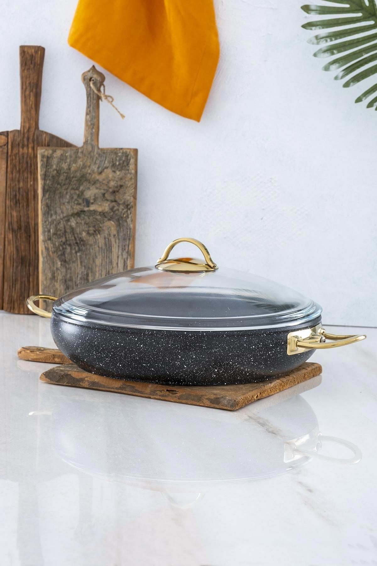 Acar Pn-22-0301/6 30 cm Granit Basık Tencere