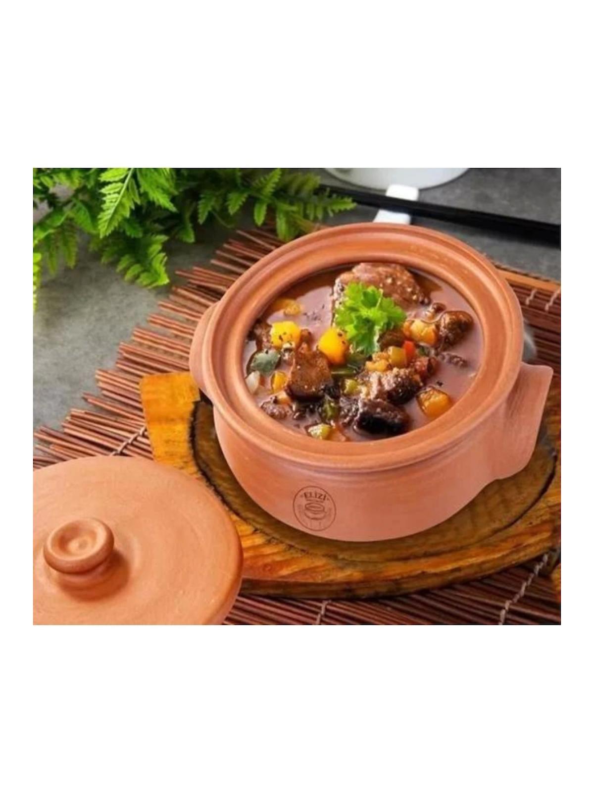 Cooker Elz014 20 cm Toprak Güveç Tenceresi