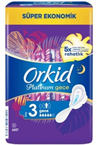 Orkid Platinum İnce 16'lı Hijyenik Ped 3 Adet
