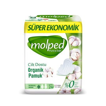 Molped Pure & Soft Organik İnce 24'lü Hijyenik Ped 1 Adet