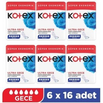 Kotex Ultra İnce 16'lı Hijyenik Ped 6 Adet