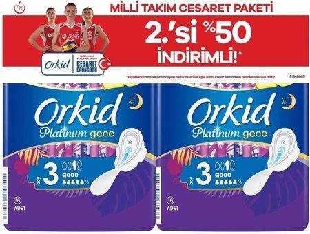 Orkid Platinum İnce 32'li Hijyenik Ped 1 Adet