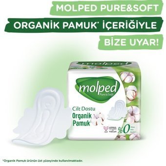 Molped Pure & Soft Organik İnce 46'lı Hijyenik Ped 3 Adet