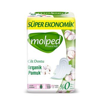Molped Pure & Soft Organik İnce 18'li Hijyenik Ped 1 Adet