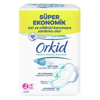 Orkid Ekstra Hassas Koruma İnce 16'lı Hijyenik Ped 1 Adet