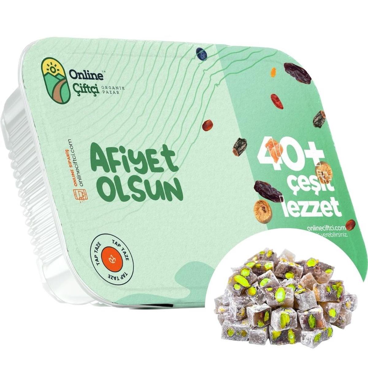 Onlineçiftçi Fıstıklı Çifte Kavrulmuş Lokum 250 gr