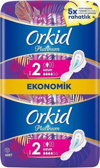 Orkid Platinum İnce 12'li Hijyenik Ped 1 Adet
