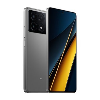 Poco X6 Pro 512 GB Hafıza 12 GB Ram 6.67 inç 64 MP Çift Hatlı AMOLED Ekran Android Akıllı Cep Telefonu Gri