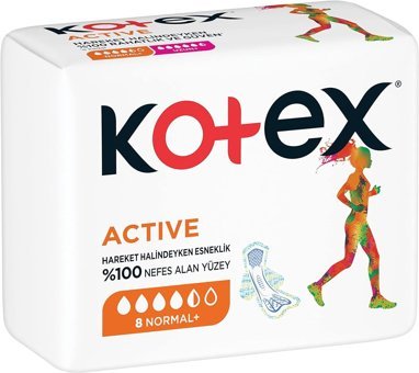 Kotex Active İnce 8'li Hijyenik Ped 1 Adet