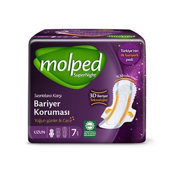 Molped SuperNight İnce 7'li Hijyenik Ped 1 Adet