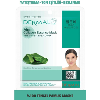 Dermal Collagen Essence Aloe Veralı Kağıt Yüz Maskesi 23 gr