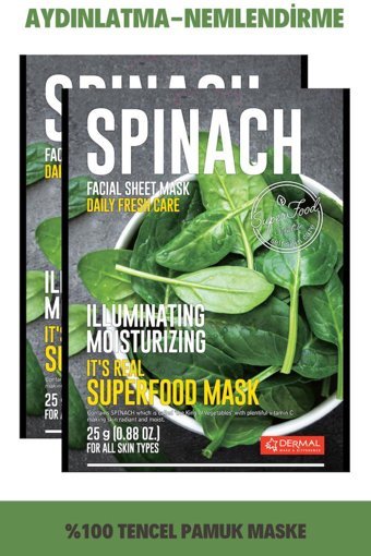 Dermal It's Real Superfood Nemlendirici Kağıt Yüz Maskesi 2x25 gr