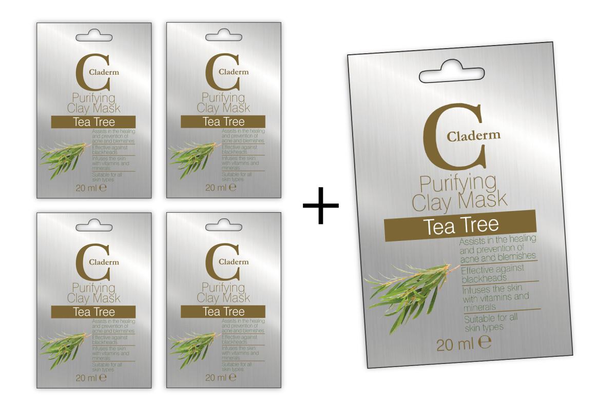 Claderm Çay Ağacı Krem Yüz Maskesi 5x20 ml