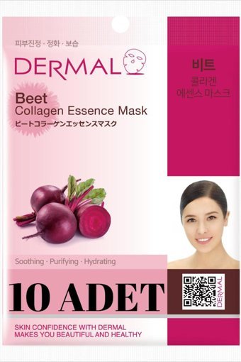 Dermal Collagen Essence Pancar Özlü Nemlendirici Kağıt Yüz Maskesi 10 Adet