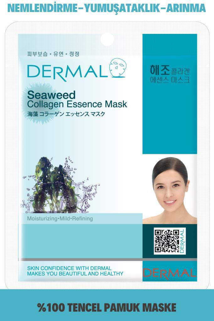 Dermal Collagen Essence Deniz Yosunu Özlü Nemlendirici Kağıt Yüz Maskesi 23 gr