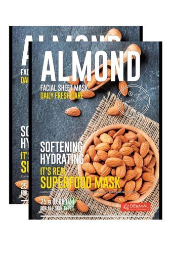 Dermal It's Real Superfood Badem Nemlendirici Kağıt Yüz Maskesi 2x25 gr