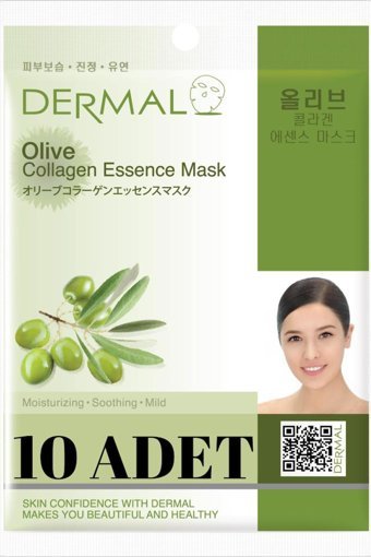Dermal Collagen Essence Zeytin Özlü Nemlendirici Kağıt Yüz Maskesi 10 Adet