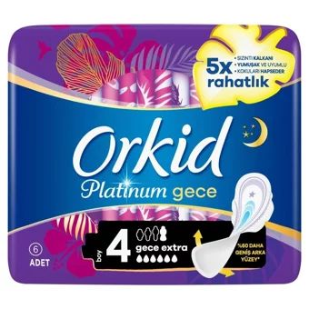 Orkid Platinum İnce 6'lı Hijyenik Ped 24 Adet